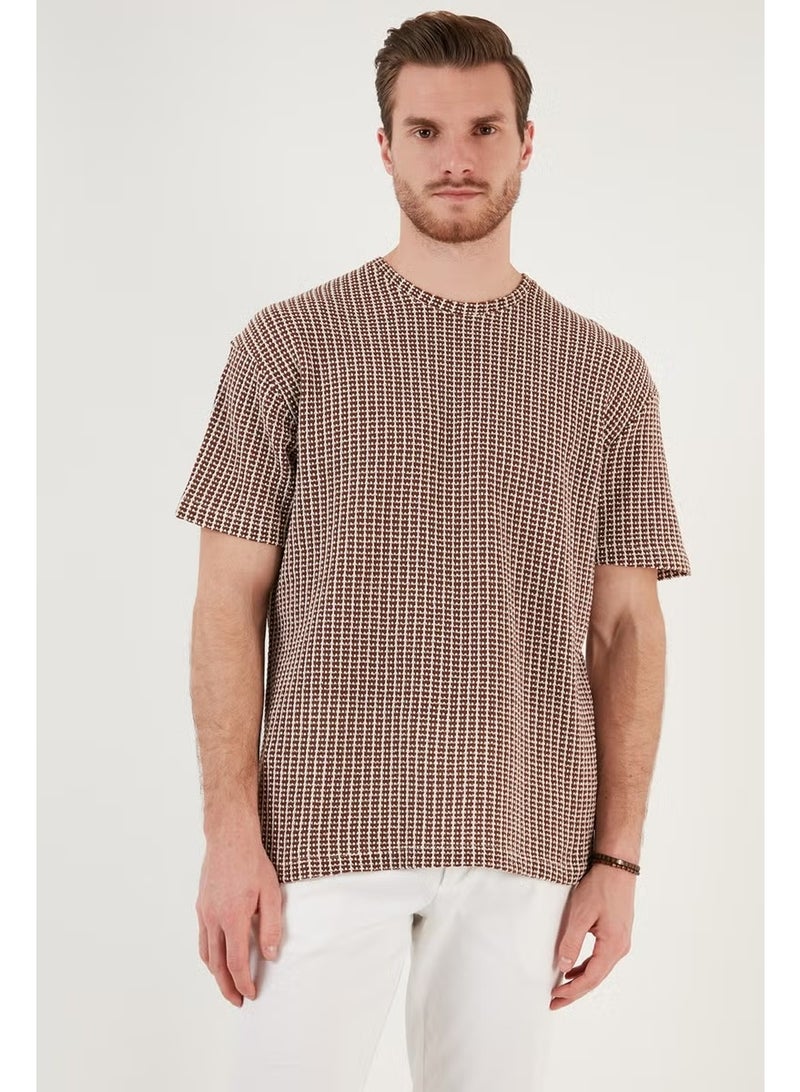Buratti Cotton Regular Fit Crew Neck T Shirt Men's T Shirt CF24S218033 - Image 5